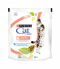 Cat Chow Sensitive сухой корм для кошек с чувствительной кожей и пищеварением 15 кг. 